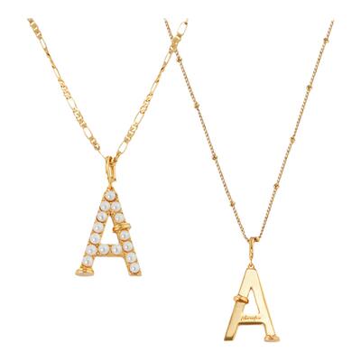 字母项链NEVERFAR珍珠