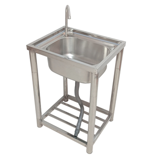 厨房加厚不锈钢水槽水池置物架单槽双槽大单盆洗菜盆洗手盆带支架