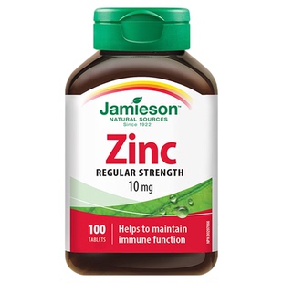 Jamieson健美生加拿大zinc进口钙镁锌片100片葡萄糖酸男补锌正品