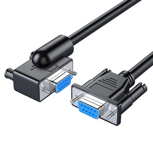 绿众弯头DB9串口数据线RS232弯头连接线公对母对母9针COM口线直连