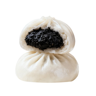 黑芝麻包子小笼包4袋80个速食儿童营养早餐半成品速冻批发商用