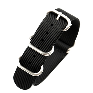 加厚18 20 22 24MM黑/绿NATO北约适配水鬼精工DW男帆布尼龙手表带