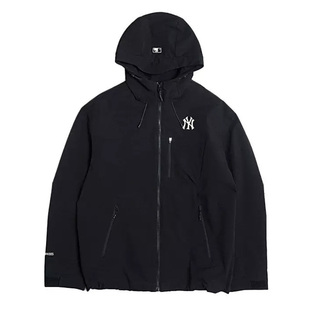 MLB情侣冲锋衣外套2026新款NY老花大标印花连帽运动夹克3AWJB0361