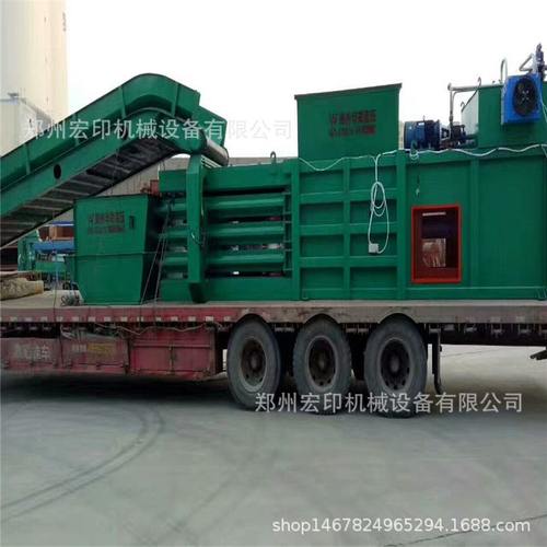 自动捆扎废纸打包机废旧服装塑料瓶压包机全自动卧式液压打包机