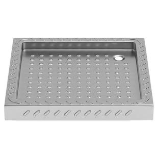 不锈钢淋浴房防滑底盆底座加厚浴室防水正方形底盘简易挡水条家用