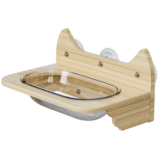 壁挂式猫爬架实木窗户玻璃吸盘免打孔墙壁太空舱猫窝跳台吊床抓柱