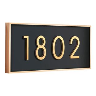 金属门牌定制户外高级铝合金公司门牌号定做房间数字号码牌轻奢创意入户门口家用酒店会所包厢包间装饰标识牌