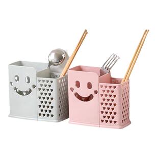 筷子篓置物架壁挂式免打孔沥水筷子笼筒家用北欧筷勺子刀架收纳盒