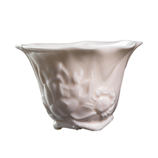 妙莲天香庄晓阳老师手工浮雕主人杯家用高档茶具陶瓷茶杯单杯送礼