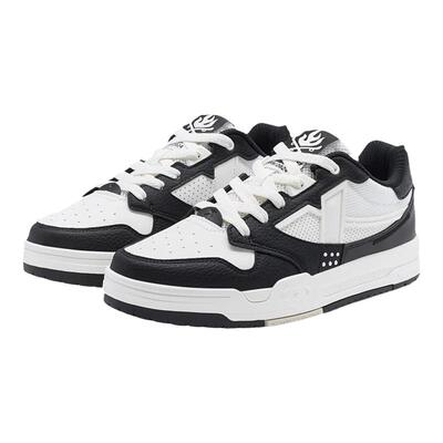 特步男低帮板鞋皮面2024夏季新款