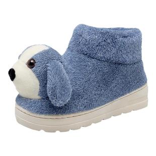 高帮加绒可爱棉拖鞋包跟家居鞋室内情侣冬季厚底男女外穿棉鞋冬天