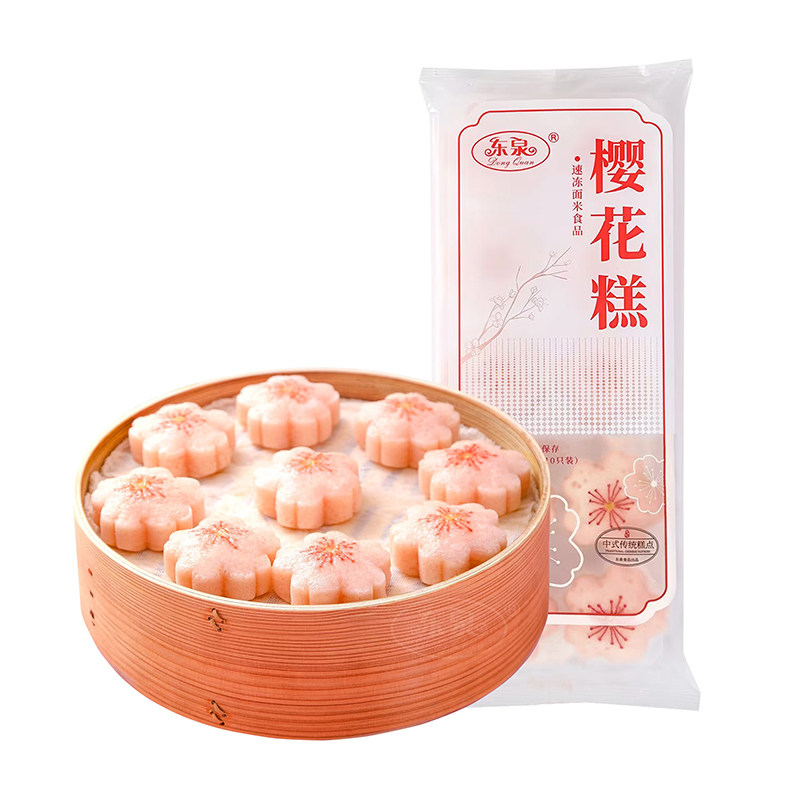 东泉樱花糕300g草莓风味夹心糕点米糕冷冻早餐半成品发糕酒店甜点