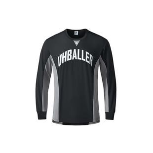 UH3.0美式运动速干圆领长袖t恤男篮球训练拼色投篮服宽松健身上衣