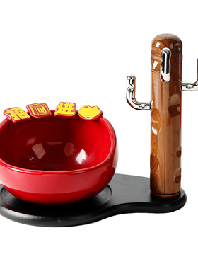 招财进宝陶瓷果盘家用收纳乔迁礼