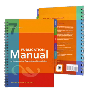 现货 APA格式 螺旋装 国际社会科学学术写作规范手册 第7版 英文原版Publication Manual apa 9781433832178