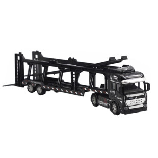 合金回力货柜双层平板运输车拖头大卡车轿运车油罐车模型儿童玩具