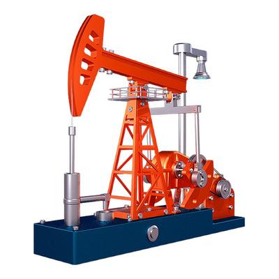 土星文化拼装电动抽油机油田磕头机全金属模型玩具石油采油机仿真