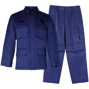 3516新式作训服深蓝色冬季作训服蓝色工作服加厚套装