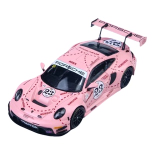 保时捷 911 GT3 R 粉猪 暴龙 铁娘子 SR 1:64 合金汽车模型收藏