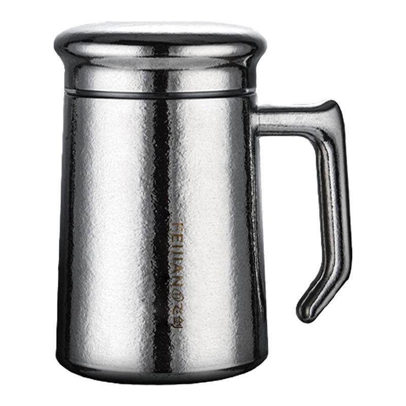 【中秋节礼物】飞剑纯钛老板杯送领导办公室高端双层钛杯焖泡茶杯