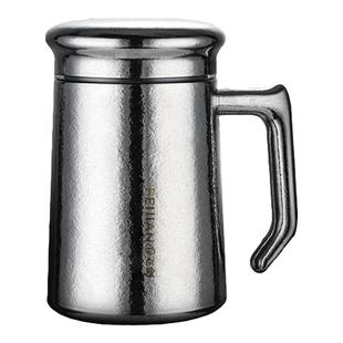 【官方正品】飞剑纯钛老板杯送领导办公室高端双层钛杯焖泡茶水杯