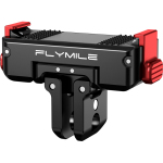 Flymile适用大疆Action5Pro旋转磁吸快拆底座osmo360运动相机金属转接头拓展固定支架1/4接口户外骑行配件