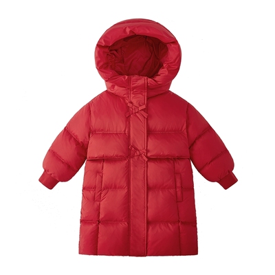 [三防抑菌]女童羽绒服宝宝冬装新款加厚保暖长款大童儿童冬季外套