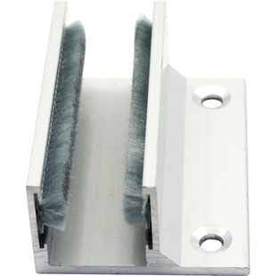 自动门玻璃止摆器F型固定地轮钉 重叠玻璃平移门双槽止摆器有框门