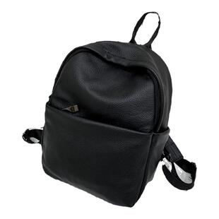 双肩包2025新款女设计感小众黑色大容量简约背包高级感真皮包包女