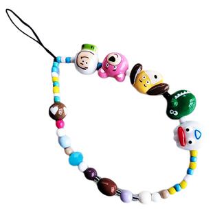 手机挂绳件自制原创ins童趣可爱卡通总动员手机壳挂绳手工diy串珠挂手腕相机链条手机挂链防丢绳包包挂配饰女