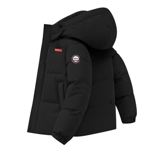 班尼路SK系列黑色短款羽绒服男款2025新款冬面包服男士防寒外套LF