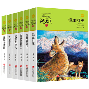 沈石溪动物小说升级版共6册沈石溪品藏书系 双面猎犬/疯羊血顶儿/混血豺王/雄狮去流浪/虎娃金叶子/红飘带狮王 浙江少年儿童出版社
