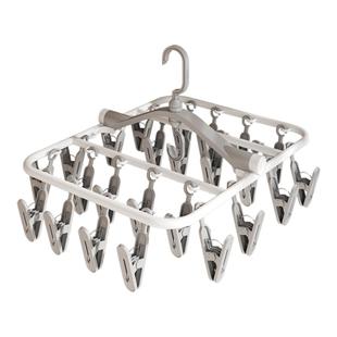 晒袜子衣架神器多夹子凉袜子晾晒架家用阳台多功能挂内衣裤夹圆盘