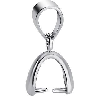 925纯银项链扣子接头万能扣配件佛公玉坠瓜子扣18k金吊坠扣头卡扣