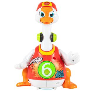 汇乐学爬玩具婴儿引导摇摆鹅会唱歌跳舞电动助爬宝宝爬行逗娃神器