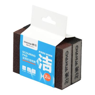茶花海绵擦金刚砂厨房百洁布洗锅耐用加厚锅底清洁神器刷锅魔力擦