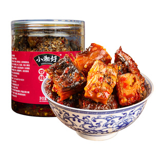 小湘好香辣鱼排湖南特产小吃零食熏鱼干即食腊鱼块下饭菜瓶装熟食