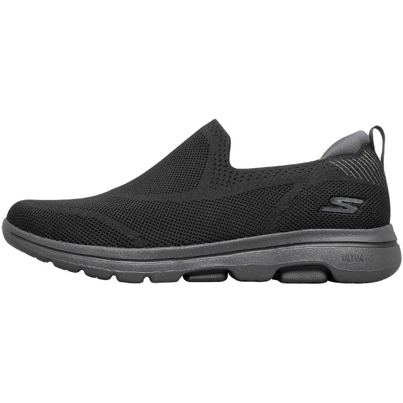 skechers斯凯奇男鞋秋季新款一脚蹬健步鞋男中老年鞋子休闲运动鞋