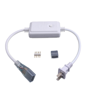 LED三线贴片灯带控制器三芯单色跳电源插头静态变色双色调光微控