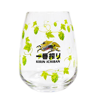 官方原装原厂麒麟一番榨啤酒杯2024新鲜酒花杯玻璃杯390ml带礼盒