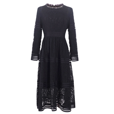 秋冬新款蕾丝礼服连衣裙