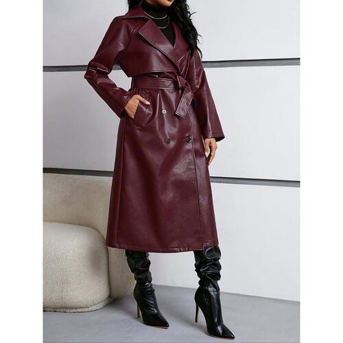T 27983 Long Sleeve Double Breasted Coat 女士长款外套 专
