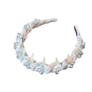 精致轻纱水钻波浪高颅顶发箍女带齿防滑碎发洗脸头箍压发发卡发箍