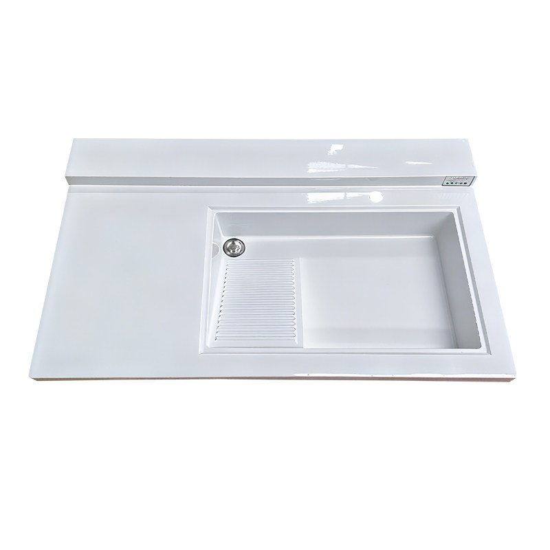 定制洗衣机柜一体盆小户型机上盆阳台台面洗脸盆异形洗手盆洗衣池