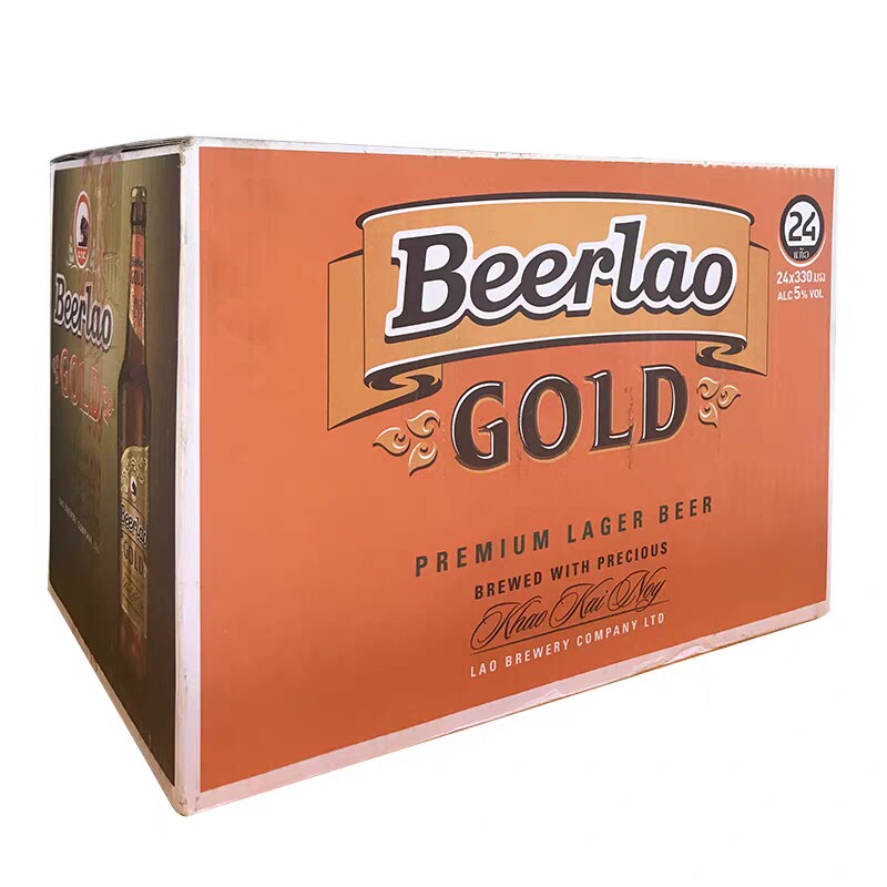 老挝进口啤酒GOLD金啤酒Beerlao