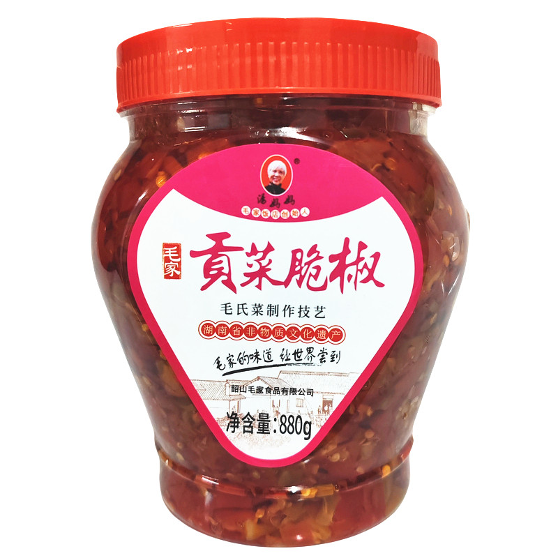 湖南剁椒贡菜脆椒880g汤妈妈