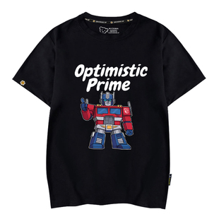 马斯克新采访同款衣服擎天柱机器人占领火星短袖T恤衫男女半袖体