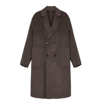 100全羊毛双面呢重磅加厚大衣