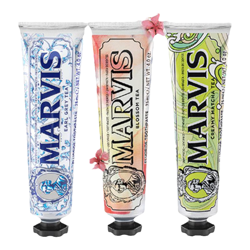 【3支】意大利MARVIS玛尔斯薄荷美亮白牙膏85ml去渍清新玛尔仕