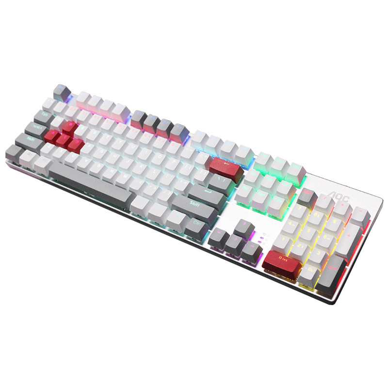 AOC GK410机械键盘青轴黑轴茶轴红轴电竞游戏女生办公网咖专用